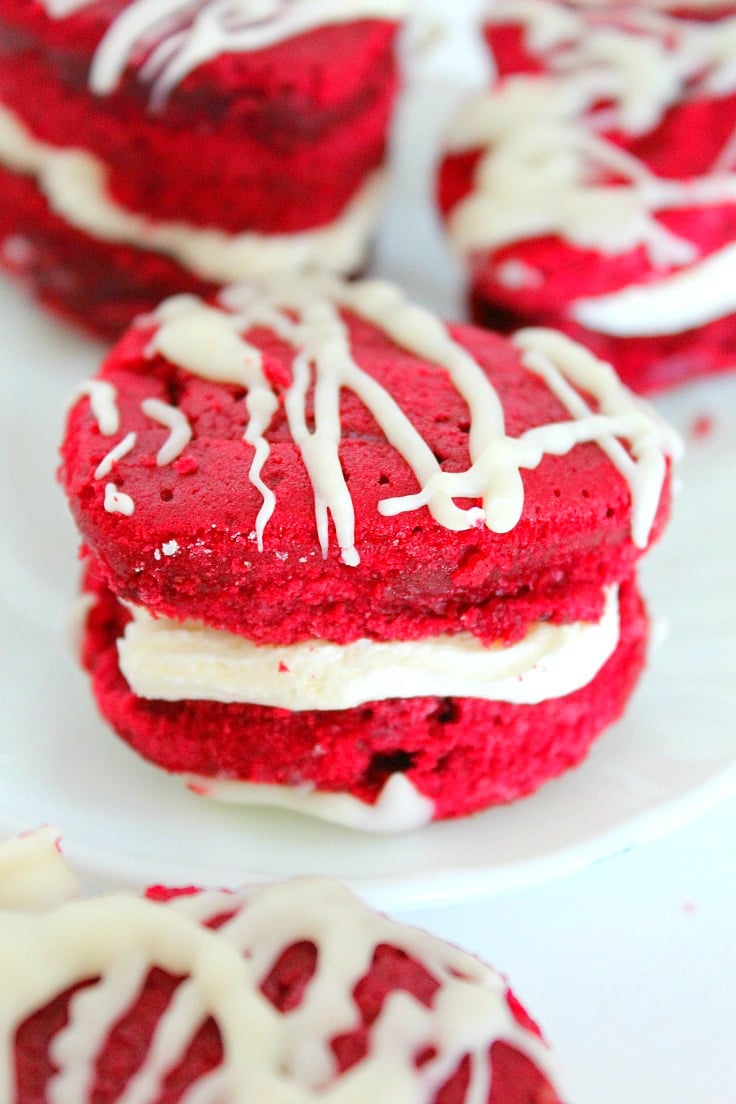 Heart Red Velvet Sandwich cakes